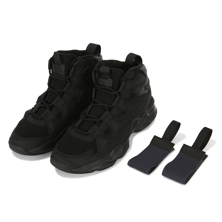 Men Women Breathable Sneaker With Elastic Band Unisex Black Basketball Shoes